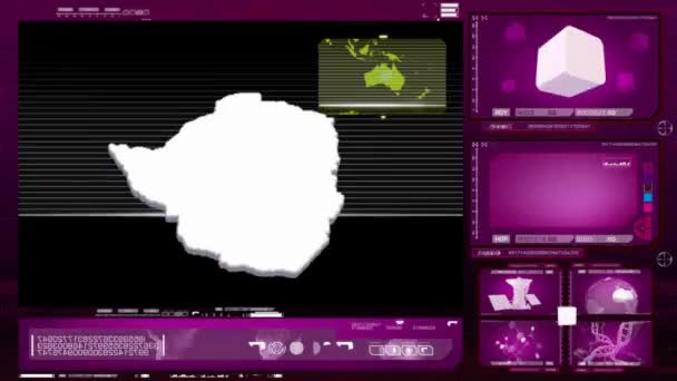 ジンバブエ - コンピューターのモニター - ピンク 0 — ストック動画