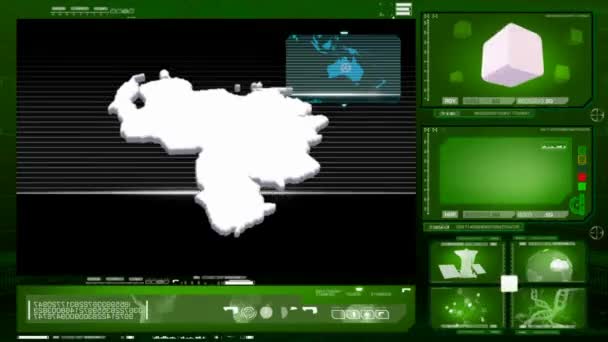เวเนซุเอลา - จอคอมพิวเตอร์ - สีเขียว 0 — วีดีโอสต็อก