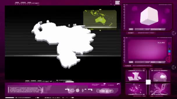 Venezuela - počítačový monitor - růžová 0 — Stock video