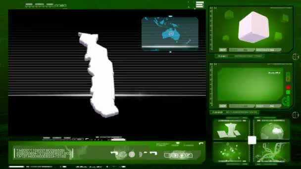 Togo - computer monitor - green 0 — Stock Video