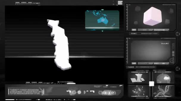Togo - počítačový monitor - černá 0 — Stock video