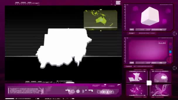 Sudan - monitor de computador - rosa 0 — Vídeo de Stock