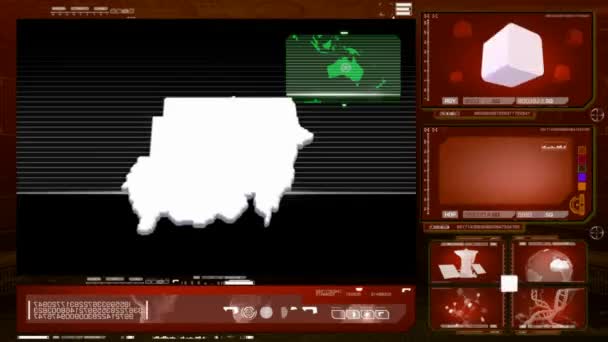 Szudán - számítógép-monitor - piros 0