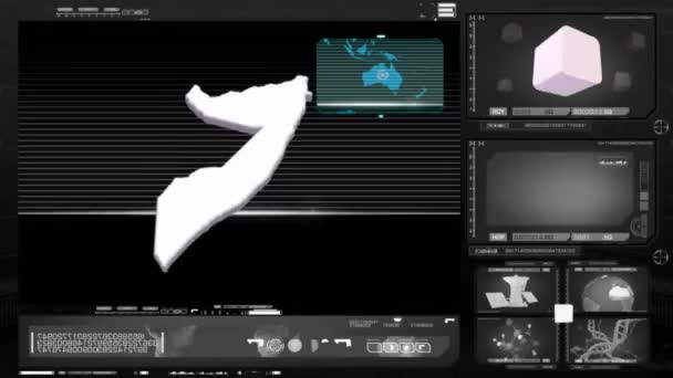 索马里-电脑显示器-黑 0 — 图库视频影像