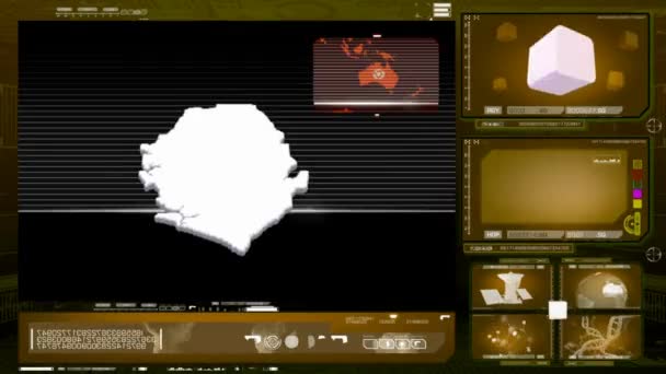 Sierra leone - monitor de ordenador - amarillo 0 — Vídeo de stock