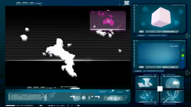 セーシェル - コンピューターのモニター - 青 0 — ストック動画