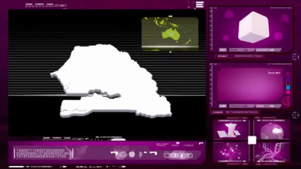 セネガル - コンピューターのモニター - ピンク 0 — ストック動画