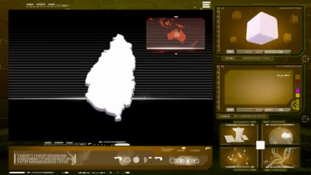 セントルシア - コンピューターのモニター - 黄色 0 — ストック動画