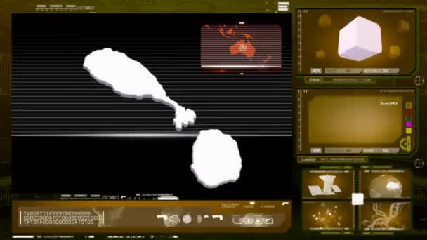 Saint kitts e nevis - monitor de computador - amarelo 0 — Vídeo de Stock