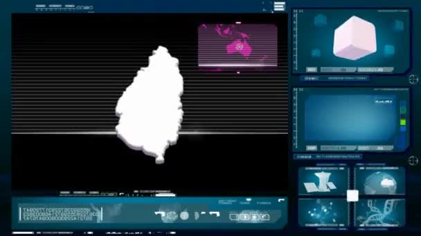 セントルシア - コンピューターのモニター - 青 0 — ストック動画