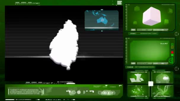Святая Люсия - Компьютерный монитор - зеленый 0 — стоковое видео