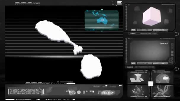 Saint kitts y nevis - monitor de ordenador - negro 0 — Vídeos de Stock