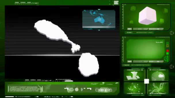 Saint kitts e nevis - monitor de computador - verde 0 — Vídeo de Stock