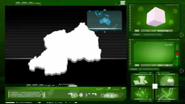 rwanda - moniteur d'ordinateur - vert 0 