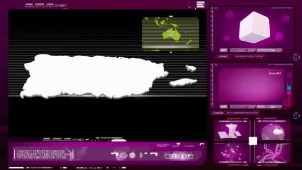 プエルトリコ - コンピューターのモニター - ピンク 0 — ストック動画