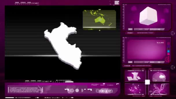 Peru - számítógép-monitor - rózsaszín 0 — Stock videók