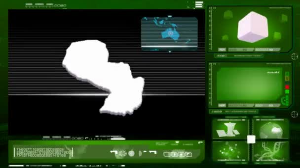 Paraguay - monitor de ordenador - verde 0 — Vídeos de Stock