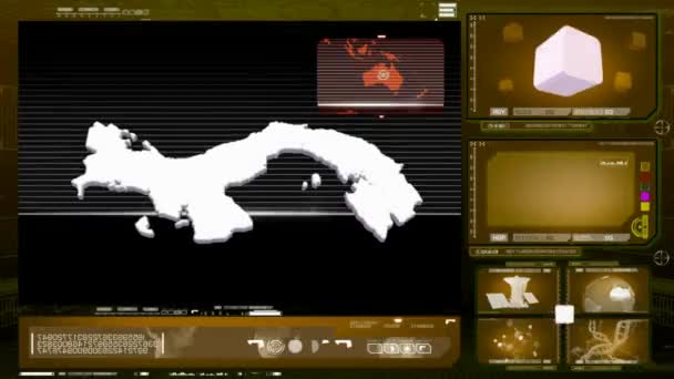 Panama - monitor de computador - amarelo 0 — Vídeo de Stock