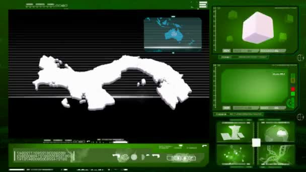 Panama - monitor per computer - verde 0 — Video Stock