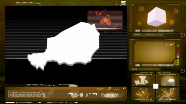 Niger - Computermonitor - gelb 0 — Stockvideo