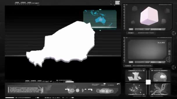 Niger - monitor de ordenador - negro 0 — Vídeos de Stock
