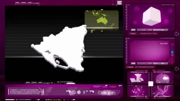 ニカラグア - コンピューターのモニター - ピンク 0 — ストック動画