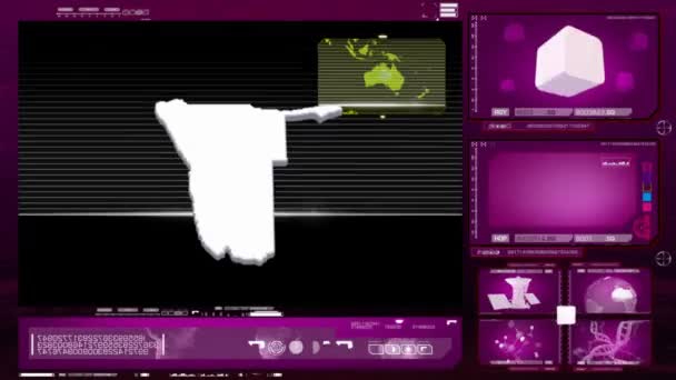 Намібія - монітор комп'ютера - рожевий 0 — стокове відео