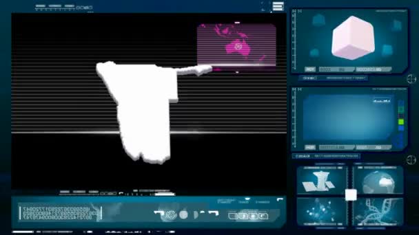 Namibia - datorskärm - blå 0 — Stockvideo