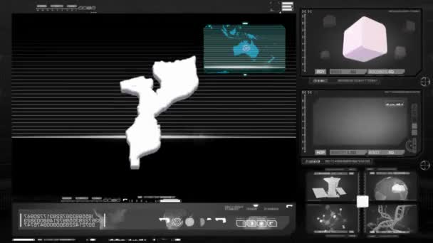 莫桑比克-电脑显示器-黑 0 — 图库视频影像