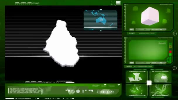モントセラト - コンピューター モニター - グリーン 0 — ストック動画