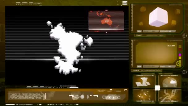Mayotte - monitor de computador - amarelo 0 — Vídeo de Stock