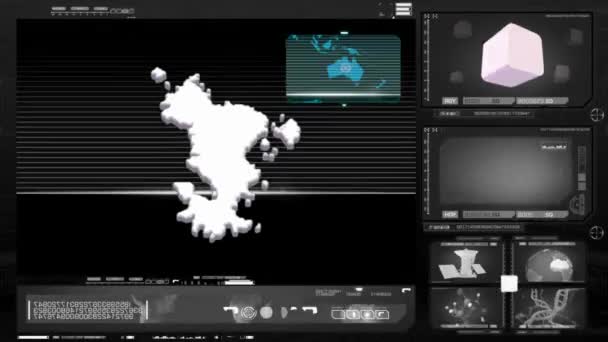 Mayotte - computermonitor - zwart 0 — Stockvideo