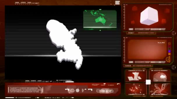 马提尼克岛-电脑显示器-红 0 — 图库视频影像