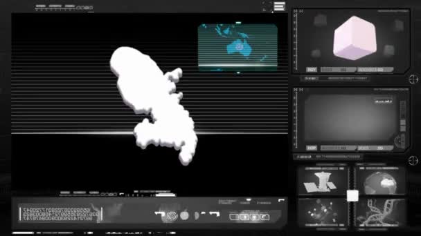 马提尼克岛-电脑显示器-黑 0 — 图库视频影像