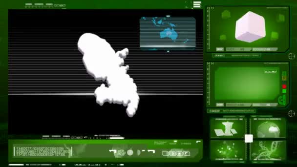 マルティニーク島 - コンピューター モニター - グリーン 0 — ストック動画