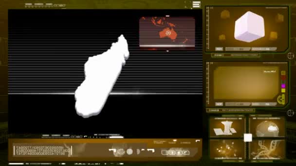 マダガスカル - コンピューターのモニター - 黄色 0 — ストック動画