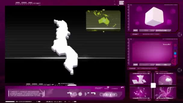 マラウイ - コンピューターのモニター - ピンク 0 — ストック動画