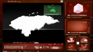 Honduras - bilgisayar monitörü - kırmızı 0