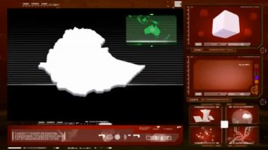 Etiyopya - bilgisayar monitörü - kırmızı 0