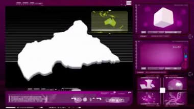 Orta Afrika Cumhuriyeti - bilgisayar monitörü - pembe 0