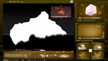 Orta Afrika Cumhuriyeti - bilgisayar monitörü - sarı 0