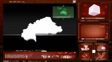 Burkina faso - bilgisayar monitörü - kırmızı 0