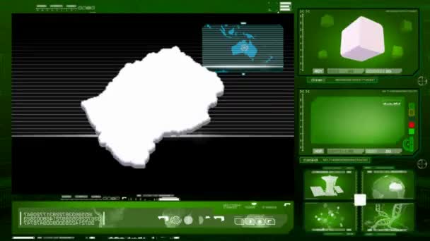 lesotho - moniteur d'ordinateur - vert 0 