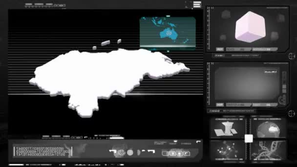 Honduras - monitor de computador - preto 0 — Vídeo de Stock