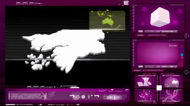 Guiné-bissau - monitor de computador - rosa 0 — Vídeo de Stock
