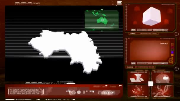 Guinea - számítógép-monitor - piros 0 — Stock videók