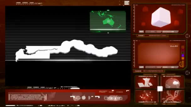 Gâmbia - monitor de computador - vermelho 0 — Vídeo de Stock