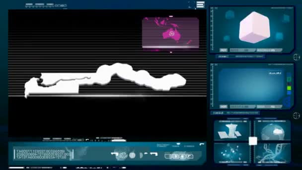Gambiya - bilgisayar monitörü - mavi 0 — Stok video