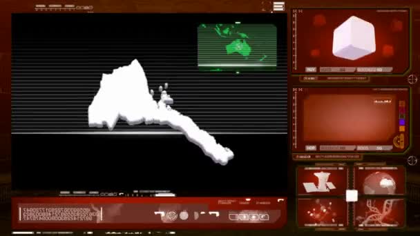 エリトリア - コンピューター モニター - 赤 0 — ストック動画