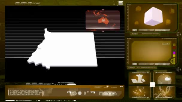Äquatorialguinea - Computermonitor - gelb 0 — Stockvideo